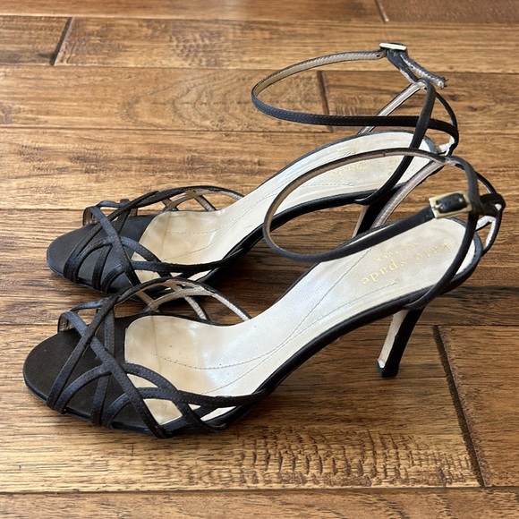 Kate Spade Strappy Heeled Sandals Open Toe Heels Brown Size 7.5 - Picture 7 of 10